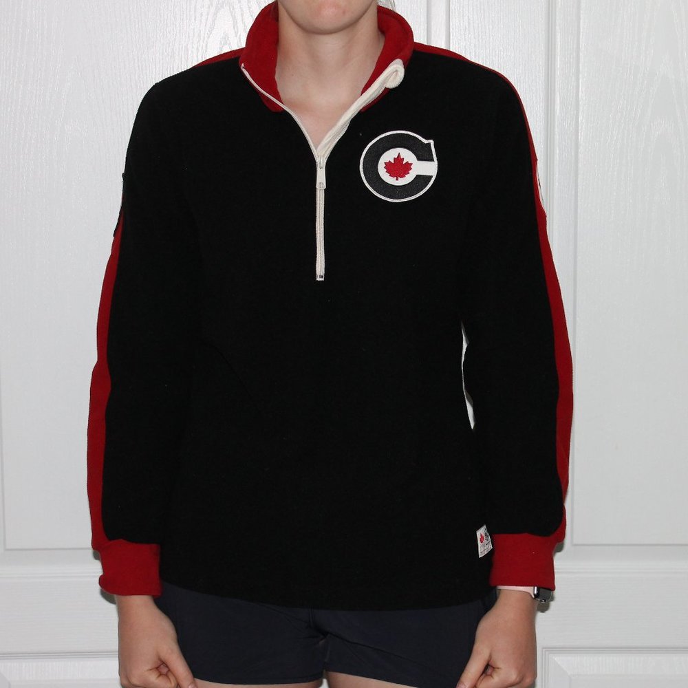 Vancouver Olympics Corduroy Quarter Zip  Sweater